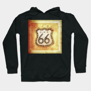 Vintage Route 66 Sign - photography Hoodie